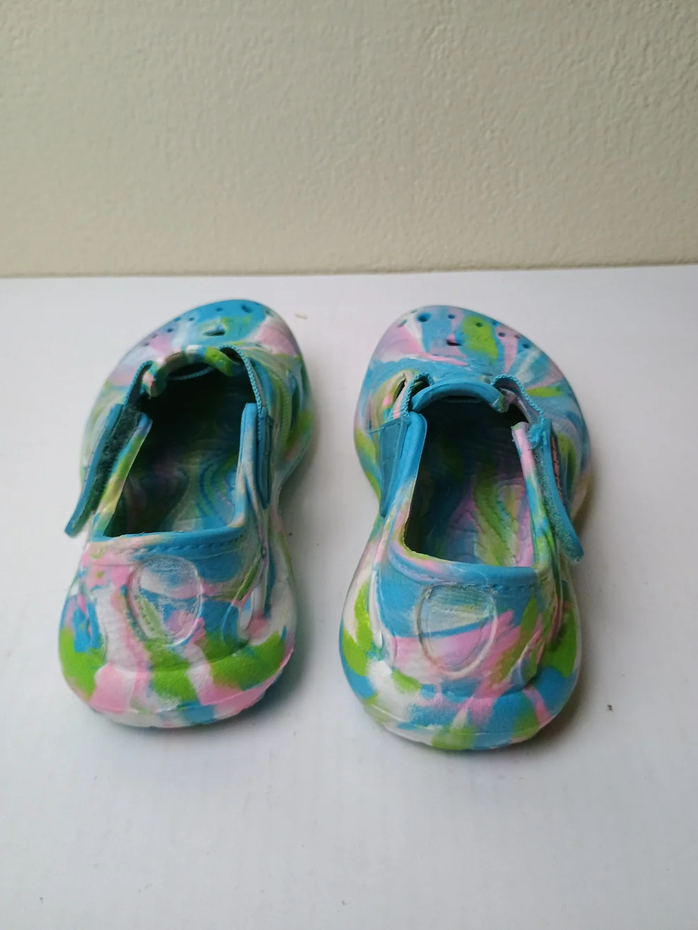 Skechers Cali Toddler Girl 12 Foamies Blue Multi-Color Water-Friendly Clogs